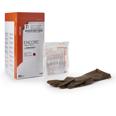 Encore® Latex Micro Surgical Glove, Size 7.5, Brown, 1 Box of 50 () - Img 1