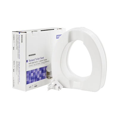 McKesson Raised Toilet Seat, 4-Inch Height, 1 Each (Raised Toilet Seats) - Img 1