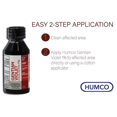 Humco Gentian Violet First Aid Antibiotic, 2 oz. Bottle, 1 Each (Over the Counter) - Img 3