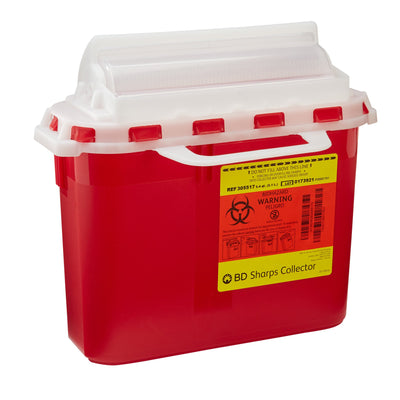 BD™ Sharps Container, 5.4 Quart, 12 x 12 x 4-4/5 Inch, 1 Case of 20 () - Img 2