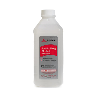Swan Ethyl Alcohol Antiseptic, 16 oz. Bottle, 1 Case of 12 (Over the Counter) - Img 1
