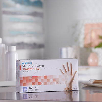 McKesson Vinyl Exam Glove, Extra Large, Clear, 1 Box of 100 () - Img 10
