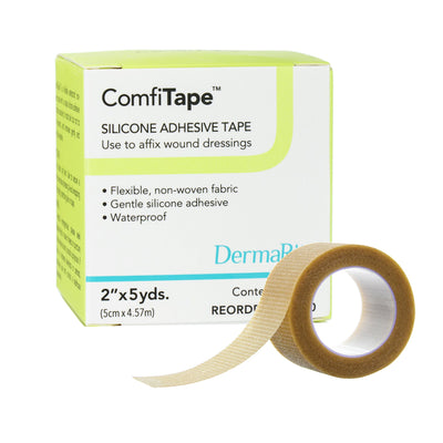 ComfiTape™ Silicone Medical Tape, 2 Inch x 5 Yard, Tan, 1 Roll (General Wound Care) - Img 1