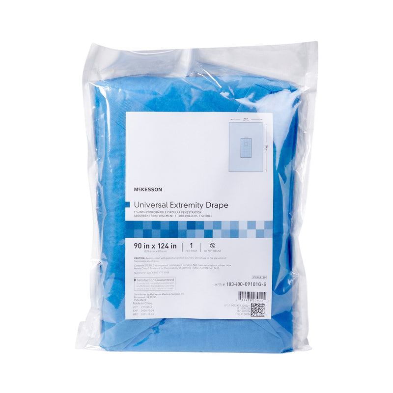 McKesson Sterile Universal Extremity Orthopedic Drape, 90 W x 124 L Inch, 1 Case of 10 (Procedure Drapes and Sheets) - Img 2