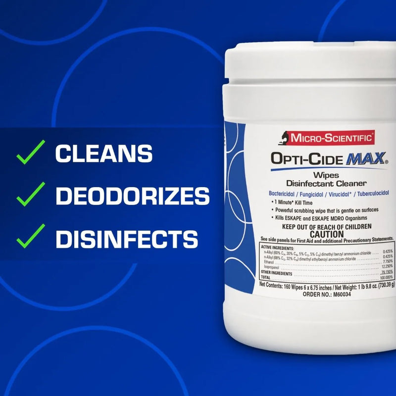 Opti-Cide® Max Surface Disinfectant Cleaner Wipes, 1 Carton (Cleaners and Disinfectants) - Img 8