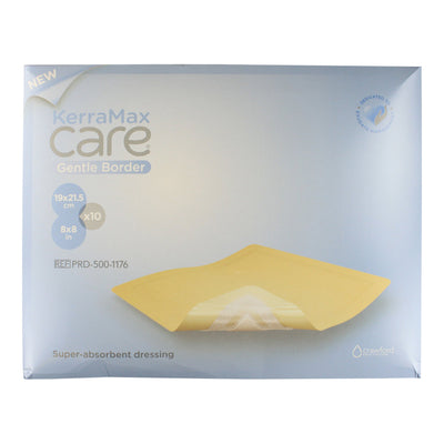 KerraMax Care® Gentle Border Super Absorbent Dressing, 8 x 8 Inch, 1 Each (Advanced Wound Care) - Img 1