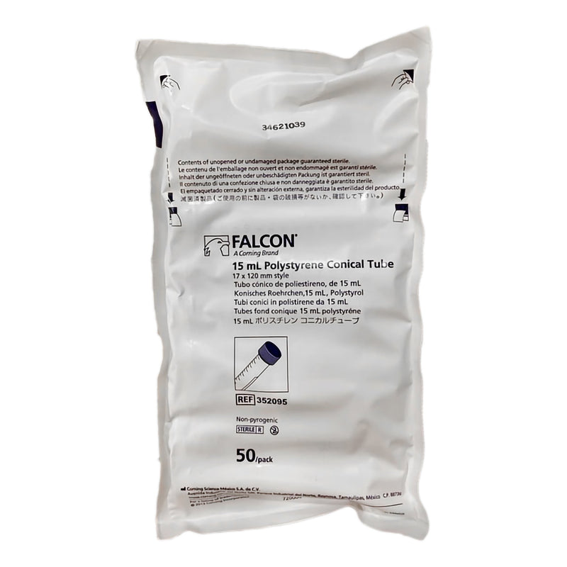 Falcon® Centrifuge Tube, 17 x 120 mm, 15 mL, 1 Case of 500 (Laboratory Glassware and Plasticware) - Img 2