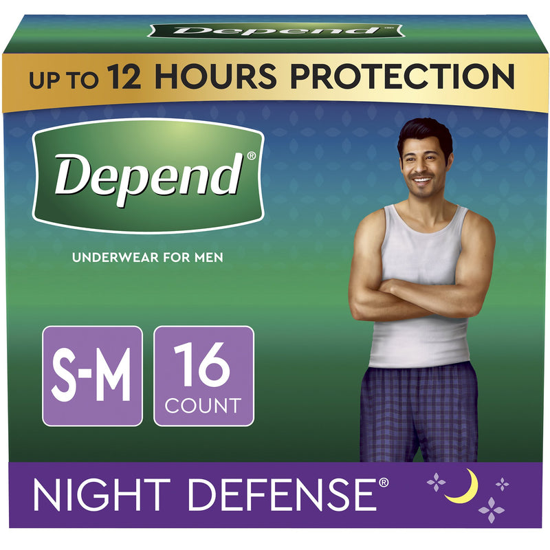 UNDERWEAR, DEPEND OVERNIGHT MEN GRY SM/MED (14/PK 2PK/CS) () - Img 5