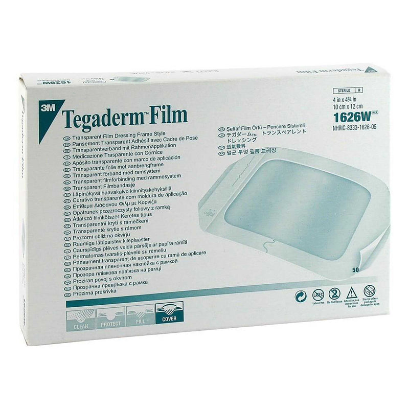 3M™ Tegaderm Transparent Film Dressing, 4 x 4-3/4 Inch, 1 Each () - Img 6