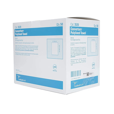 Best Value™ Sterile White O.R. Towel, 18 x 26 Inch, 1 Box of 50 (Procedure Towels) - Img 2