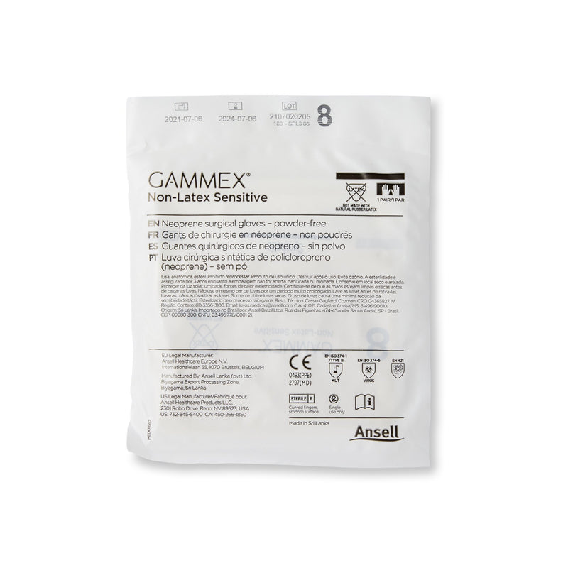 Gammex® Non-Latex Sensitive Polychloroprene Surgical Glove, Size 8, Cream, 1 Box of 50 () - Img 3