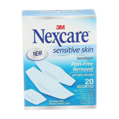 Nexcare™ Sensitive Skin White Adhesive Strip, Assorted Sizes, 1 Box of 480 (General Wound Care) - Img 1