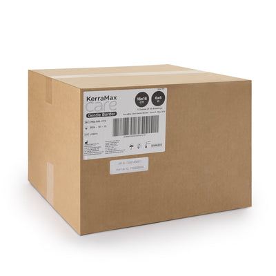 KerraMax Care® Gentle Border Super Absorbent Dressing, 6 x 6 Inch, 1 Case of 130 (Advanced Wound Care) - Img 4