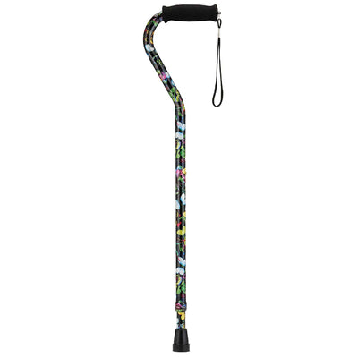 Nova Butterflies Print Offset Cane, 30 – 39 Inch Height, 1 Each (Mobility) - Img 1