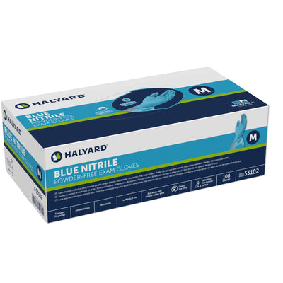 Blue Nitrile® Exam Glove, Medium, Blue, 1 Box of 100 () - Img 2