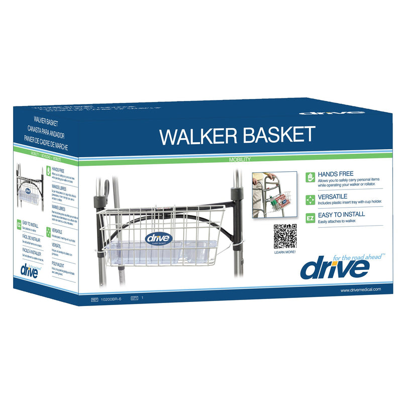 drive™ Walker Basket, Aluminum, Plastic Insert Included, 1 Each (Ambulatory Accessories) - Img 1