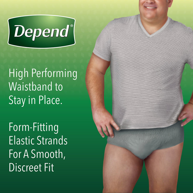 Depend FIT-FLEX Absorbent Underwear for Men, 44" to 64" Waist, X-Large, 1 Case of 30 () - Img 9