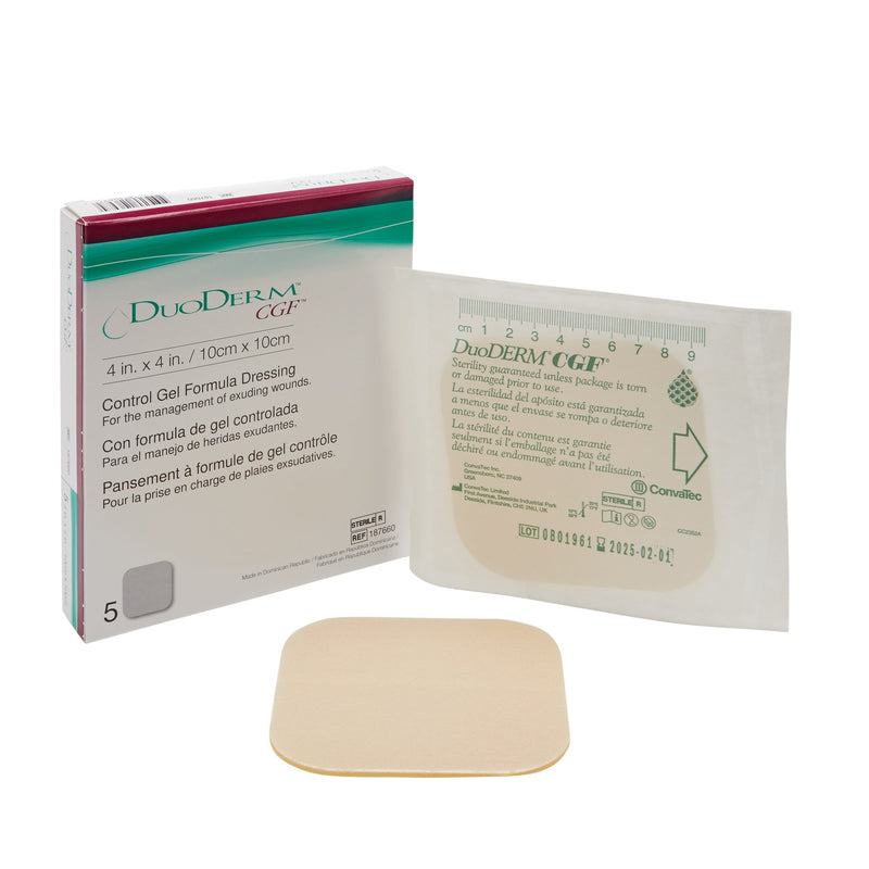 DuoDerm® CGF® Hydrocolloid Dressing, 4 x 4 Inch, 1 Each (Advanced Wound Care) - Img 1