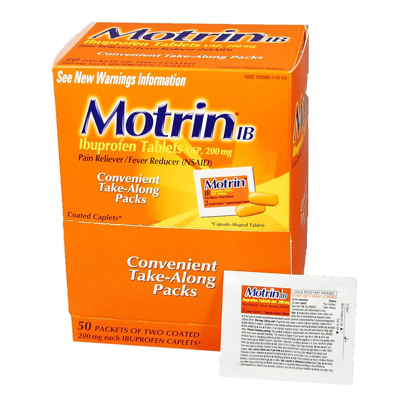 Motrin® IB Ibuprofen Pain Relief, 1 Box of 50 (Over the Counter) - Img 1