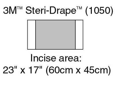 3M™ Steri-Drape™ Sterile Large Incise Surgical Drape, 17 x 23 Inch, 1 Box of 10 (Procedure Drapes and Sheets) - Img 1