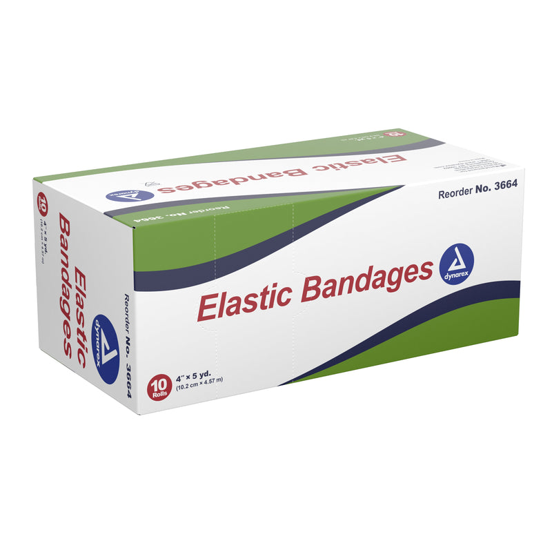 Dynarex® Clip Detached Closure Elastic Bandage, 4 Inch x 4-1/2 Yard, 1 Box of 10 (General Wound Care) - Img 1