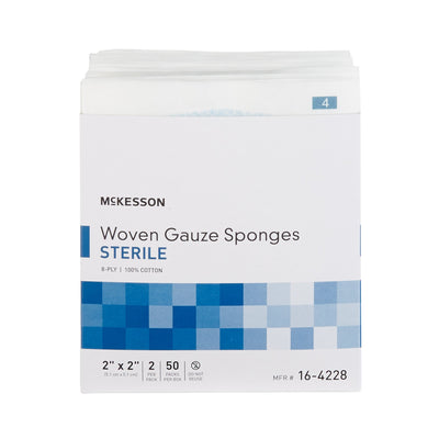 McKesson Sterile Gauze Sponge, 2 x 2 Inch, 1 Box of 50 (General Wound Care) - Img 4