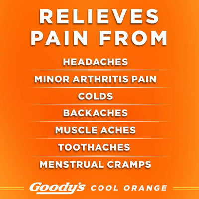 Goody's® Extra Strength Acetaminophen / Aspirin / Caffeine Pain Relief, Orange Flavor, 1 Each (Over the Counter) - Img 3