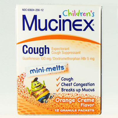 MUCINEX, GRANULE PK CHLD 100MG0-5MG ORG (12/BX) (Over the Counter) - Img 1