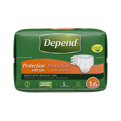 Depend® Maximum Incontinence Brief, Large, 1 Pack of 16 () - Img 4