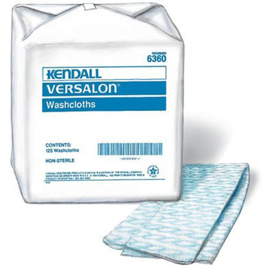Versalon™ Moderate Absorbency Washcloth, Blue, 9.4 x 13.5 Inch, 1 Bag of 125 (Washcloths) - Img 1