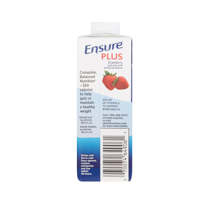 Ensure Plus Strawberry Oral Supplement, 8-oz Carton, 1 Each (Nutritionals) - Img 2