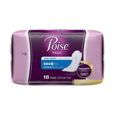 Poise Bladder Control Pads, Adult Women, Moderate Absorbency, Disposable, 12.4" Length, 1 Case of 96 () - Img 8