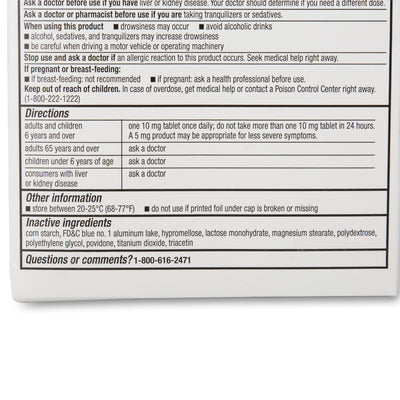 Major® Cetirizine Antihistamine, 1 Bottle (Rx) - Img 5