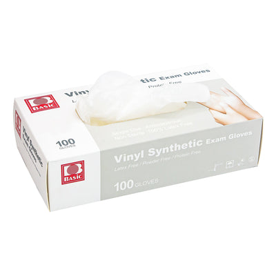 Basic® Vinyl Exam Glove, Extra Large, White, 1 Box () - Img 2