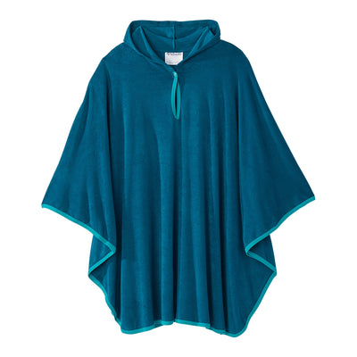 Silverts® Plush Terry Shower Capes, Caribbean Blue, 1 Each (Capes and Ponchos) - Img 1