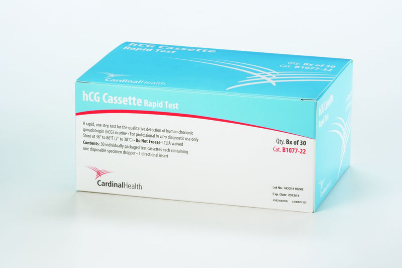 Cardinal Health hCG Pregnancy Fertility Rapid Test Kit, 1 Box of 30 (Test Kits) - Img 1