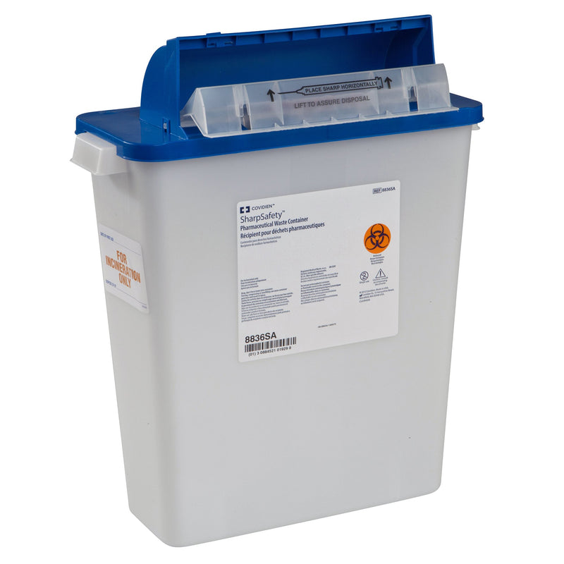 PharmaSafety™ Pharmaceutical Waste Container, 3 Gallon, 16½ x 13¾ x 6 Inch, 1 Each () - Img 1