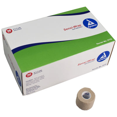 Sensi-Wrap Self-adherent Closure Cohesive Bandage, 2 Inch x 5 Yard, 1 Case of 36 (General Wound Care) - Img 1