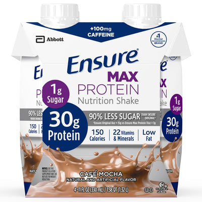 Ensure® Max Protein Café Mocha Oral Supplement, 11 oz. Carton, 1 Pack of 4 (Nutritionals) - Img 1