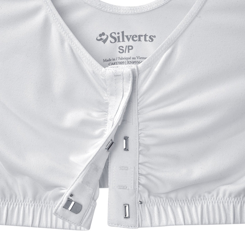 Silverts® Eezee Adaptive Front Hook Closure Bra, Medium, White, 1 Each (Compression Garments) - Img 3