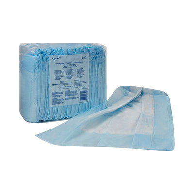 TENA Regular Underpads, Light Absorbency, Blue, Disposable, Latex-Free, 23 X 36 Inch, 1 Pack of 25 (Underpads) - Img 1
