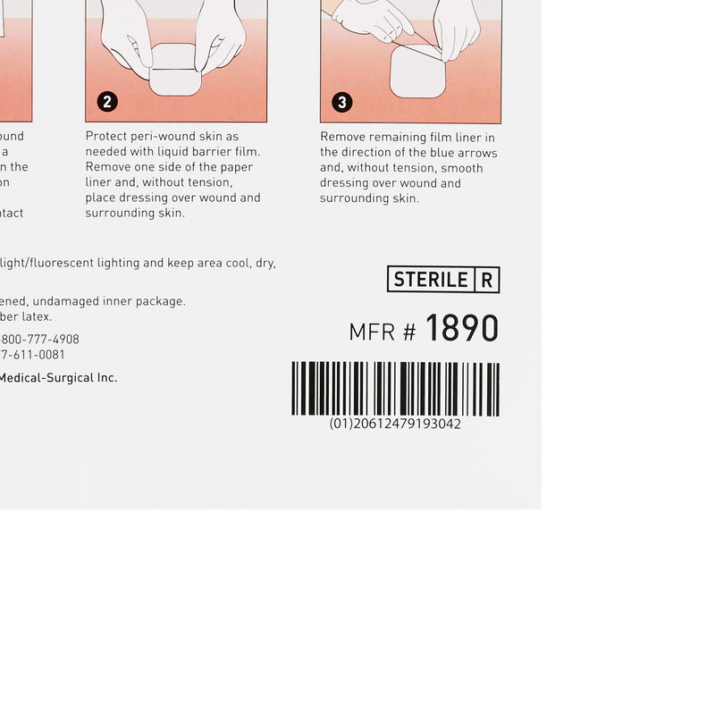 McKesson Hydrocolloid Dressing, 6 x 6 Inch, 1 Box of 10 (Advanced Wound Care) - Img 4