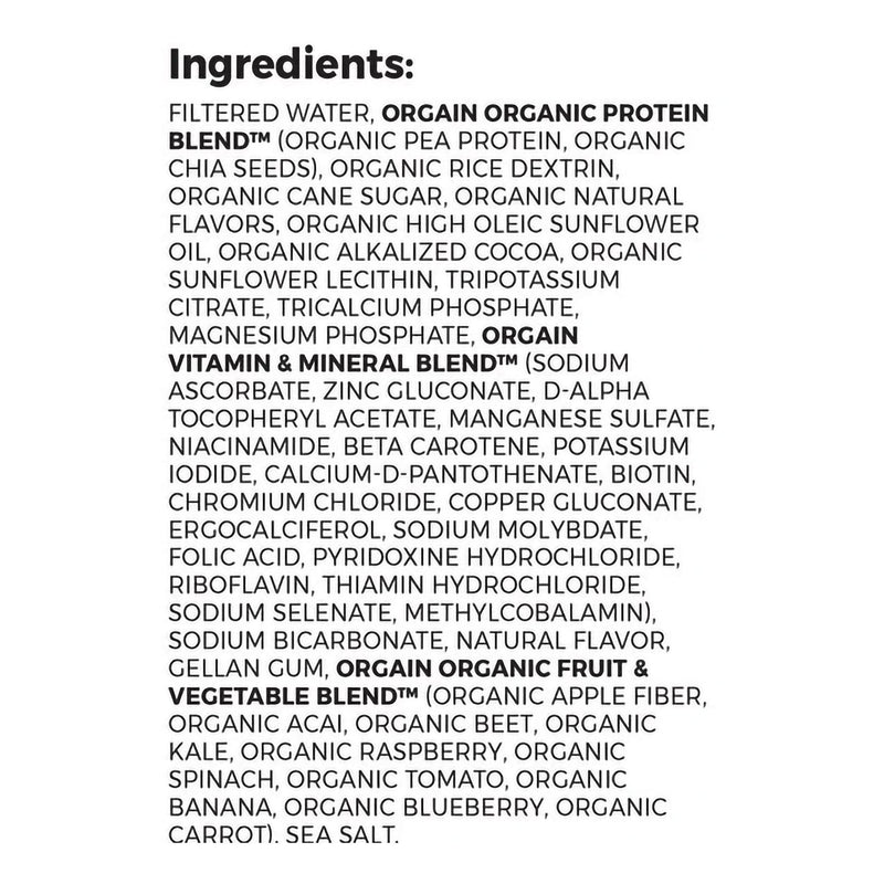 Organic Nutrition™ Vegan Chocolate Oral Protein Supplement, 11 oz. Carton, 1 Case of 12 (Nutritionals) - Img 2