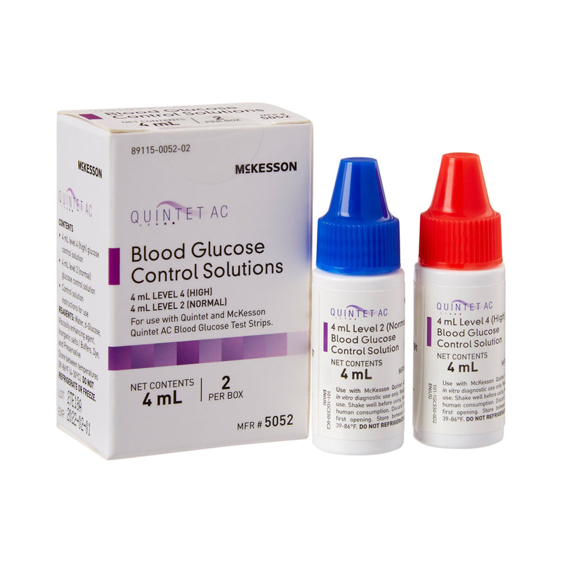 McKesson Quintet AC® Glucose Control Solution, 4 mL, 1 Box (Diabetes Monitoring) - Img 1