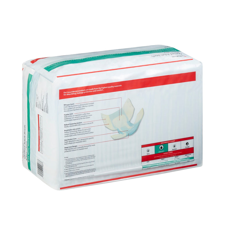 Wings™ Ultra Quilted Extra Heavy Absorbency Incontinence Brief, Large, 1 Bag of 18 () - Img 3