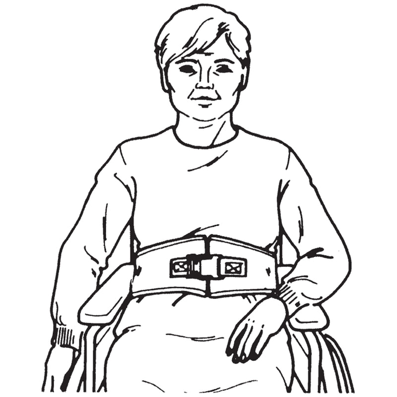 SkiL-Care™ Chair Waist Belt Restraint, 5 x 26 x 42 in., Blue, 1 Each (Restraints) - Img 2