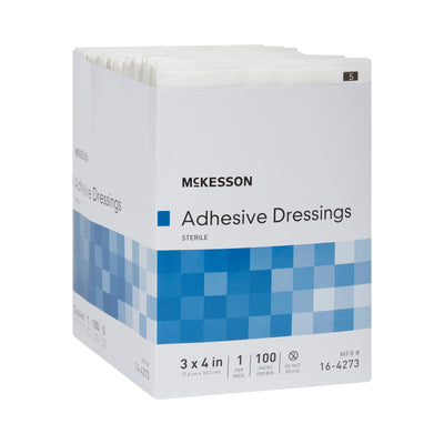 McKesson White Adhesive Dressing, 3 x 4 Inch, 1 Box of 100 (General Wound Care) - Img 4