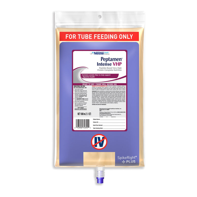 Peptamen® Intense VHP Ready to Hang Tube Feeding Formula, 33.8 oz. UltraPak® Bag, 1 Case of 6 (Nutritionals) - Img 1