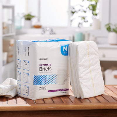 McKesson Ultimate Maximum Absorbency Incontinence Brief, Medium, 1 Bag of 16 () - Img 8