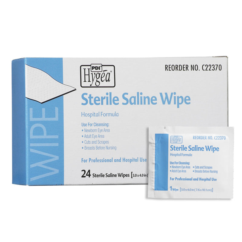 Hygea® Unscented Saline Wipe, Individual Packet, 1 Each (Skin Care) - Img 1